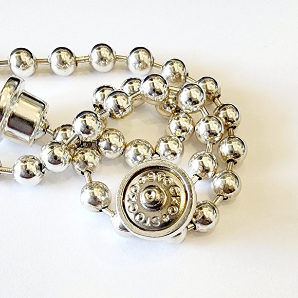 Sterling Silver 20 Inch Ball Necklace - Picture 2 of 4